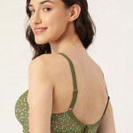 Olive Green & Blue Bra